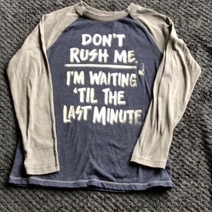 Distressed long sleeve shirt